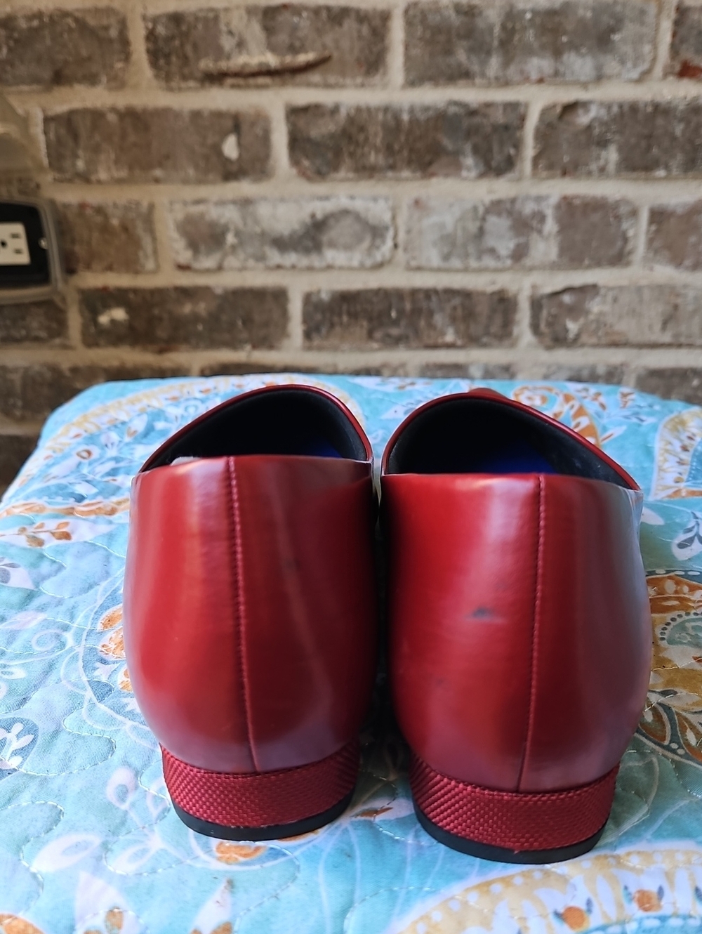 Antonia Saint NY Cushioned Red Leather Pointed-Toe Women’s Size 8 Flats - Picture 4 of 7